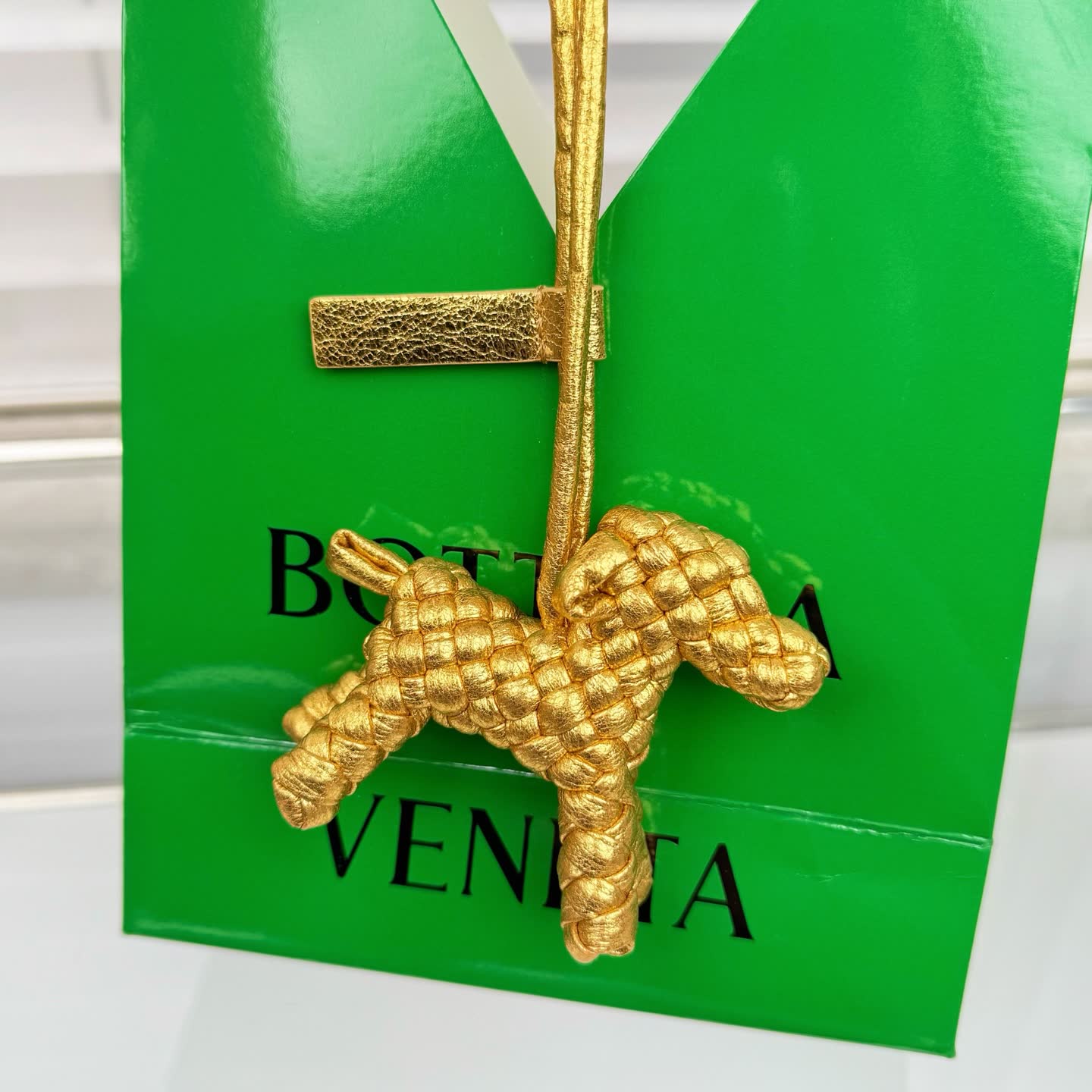 Bottega Veneta Golden Pony Bag Charm